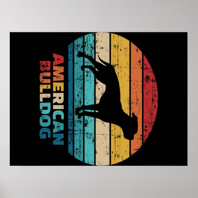 Vintage American Bulldog Poster (Framsidan)