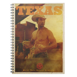 Vintage American Cowboy Poster Anteckningsbok