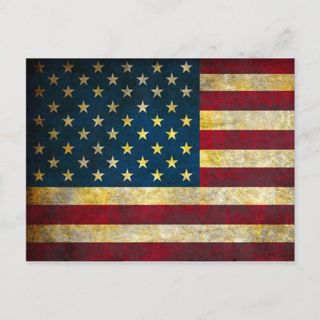 Vintage American Flag Helg Vykort (Framsida)