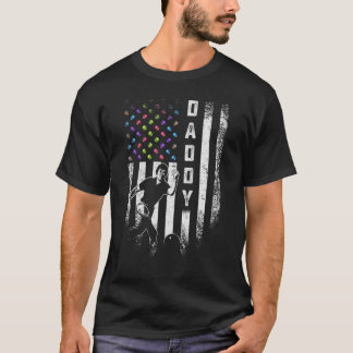 Vintage American Flag Proud Bowling Daddy Bowler S T Shirt