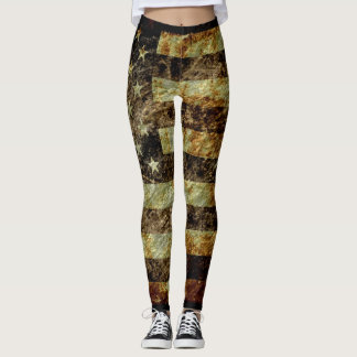 Vintage American Flagga #18 Leggings