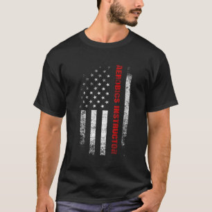 Vintage American Flagga Aerobics Instructor T Shirt