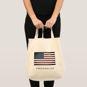 Vintage American flagga anpassningsbar livsmedel t Tygkasse