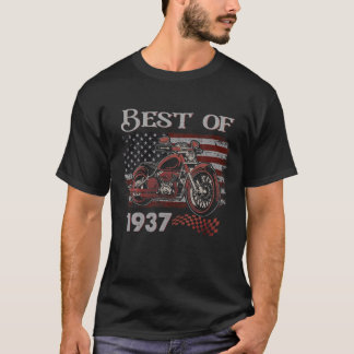Vintage American Flagga Best of 1937 Motorcycle Bi T Shirt