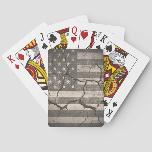 Vintage American Flagga Cracking Card Casinokort (Baksidan)