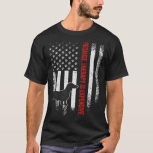 Vintage American Flagga Dachshund eftersom behandl T Shirt