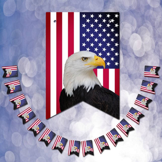Vintage American Flagga, Eagle bunting Patriot Par Vimplar (Skapare uppladdad)