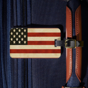 Vintage American Flagga GIFTS Bagagebricka