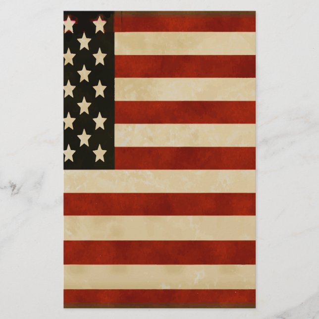 Vintage American Flagga GIFTS Brevpapper (Framsida)