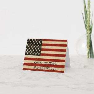 Vintage American Flagga GIFTS Kort