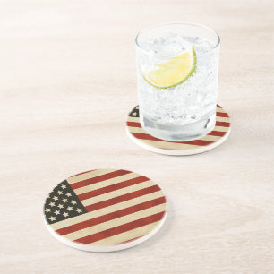 Vintage American Flagga GIFTS Underlägg Sandsten
