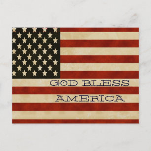 Vintage American Flagga GIFTS Vykort