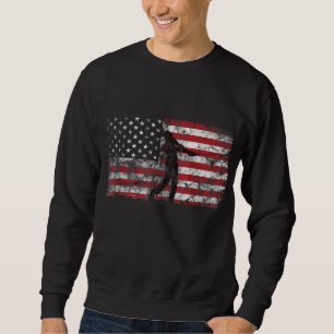 Vintage American Flagga Golf Coola Golf 4:e juli G Lång Ärmad Tröja
