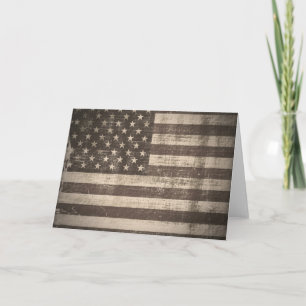 Vintage American Flagga Greeting Card Kort