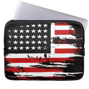 Vintage American Flagga Laptop Fodral