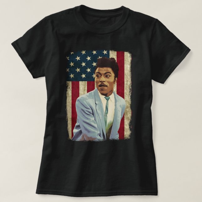 Vintage American Flagga Little Richard Legend T Shirt (Design framsida)