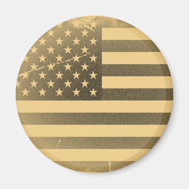 Vintage American Flagga Magnet (Framsidan)