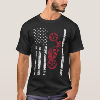 Vintage American Flagga Motorcle Biker Gift T Shirt