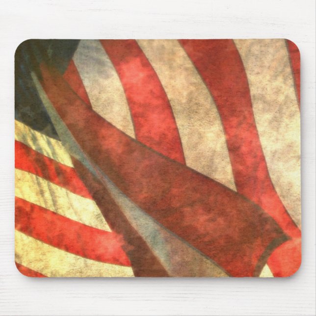 Vintage American Flagga Mouse Pad Musmatta (Framsidan)