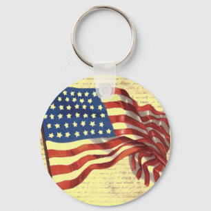 Vintage American Flagga Nyckelring