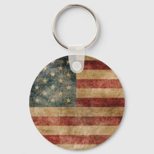 Vintage American Flagga Nyckelring