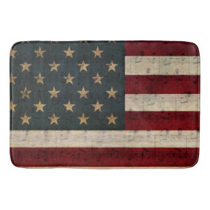 Vintage American Flagga och Lakan Music Badrumsmatta