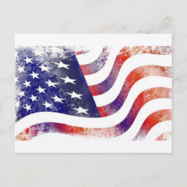 Vintage American Flagga Postcard Vykort