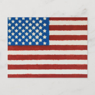 Vintage American Flagga Postcard Vykort