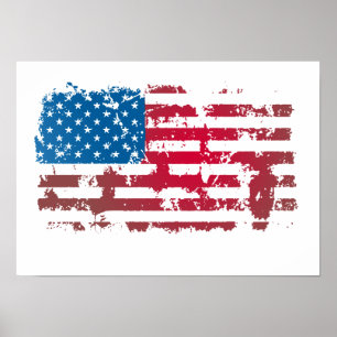 VINTAGE AMERICAN FLAGGA POSTER