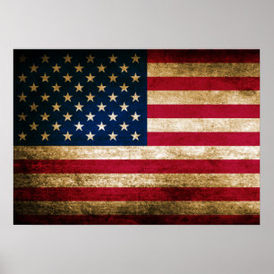 Vintage American Flagga Poster