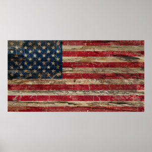 Vintage American Flagga Poster