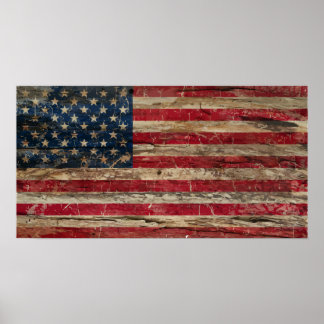 Vintage American Flagga Poster