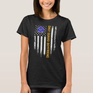 Vintage American Flagga Proud Kusten Guard Veteran T Shirt