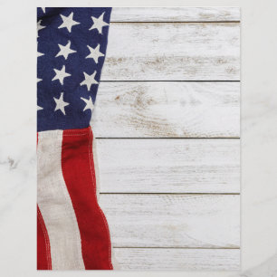 Vintage American Flagga Reklamblad