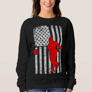Vintage American Flagga Rugby Team Retro 4 juli T Shirt