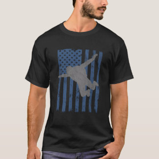 Vintage American Flagga Skydiving T Shirt