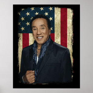 Vintage American Flagga Smokey Robinson Legend Poster