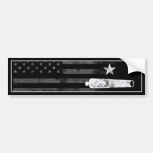 Vintage American Flagga Star Cannon Bildekal