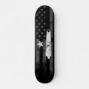 Vintage American Flagga Star och Cannon Skateboard