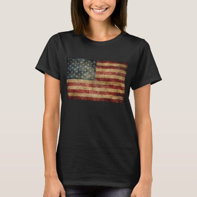 Vintage American Flagga T-shirt (Framsida)