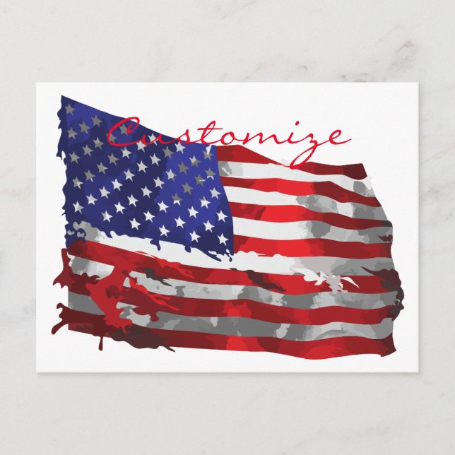 Vintage American Flagga Thunder_Cove Vykort (Framsida)