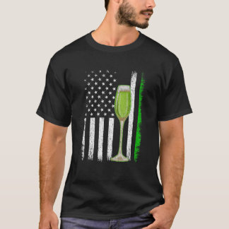 Vintage American Flagga Vin St. Patricks Day Manar T Shirt