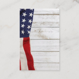 Vintage American Flagga Visitkort