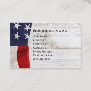 Vintage American Flagga Visitkort