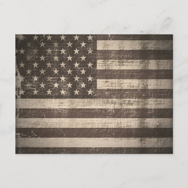 Vintage American Flagga vycards Vykort (Framsida)