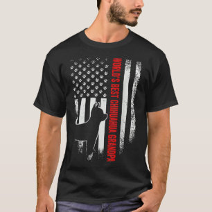 Vintage American Flagga World S Best Chihuahua Gra T Shirt