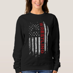 Vintage American Flagga Wrestling Patriotic Wrestl T Shirt