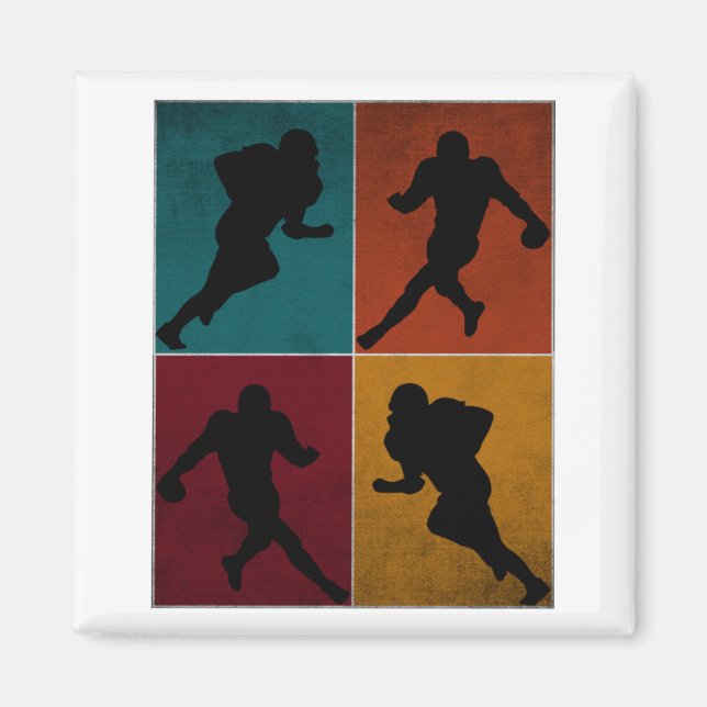 Vintage American Football Player Gift Magnet (Framsidan)