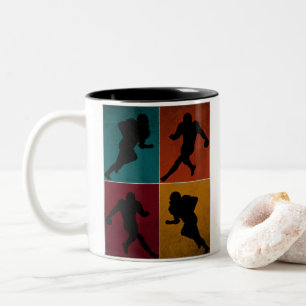 Vintage American Football Player Gift Två-Tonad Mugg