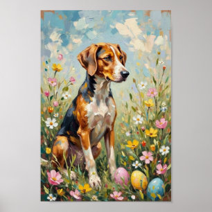 Vintage American Foxhound påskkonst Poster